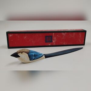 FREE Bird Letter Opener Handmade Wood Carved NIB